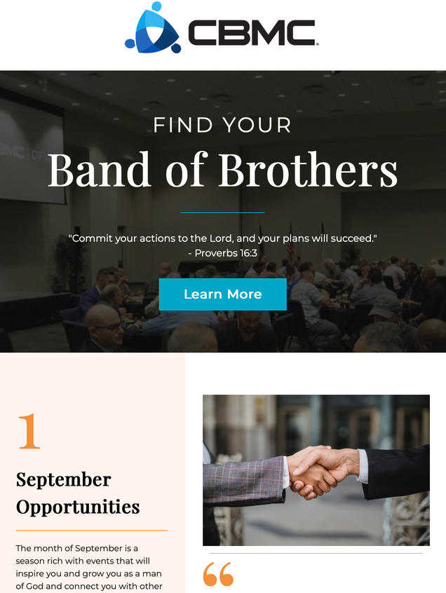band of brothers landing page
